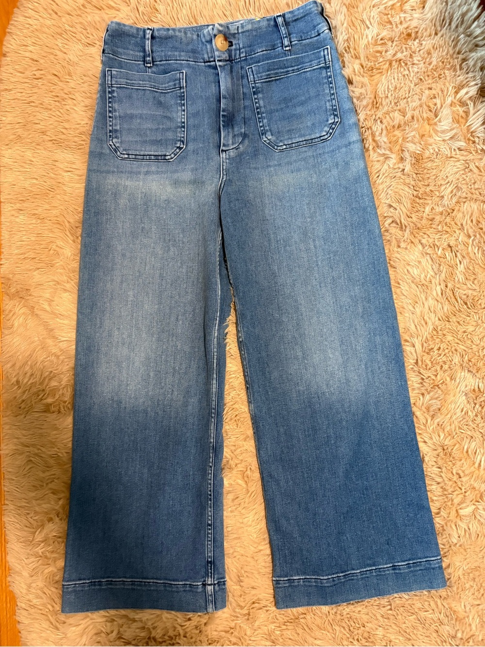 Anthropology Maeve the Colette Wide leg crop size 28